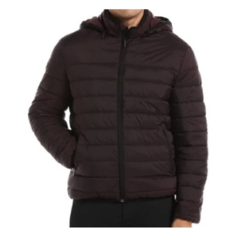 PERRY ELLIS men’s Full Zip Lightweight Puffer Jacket